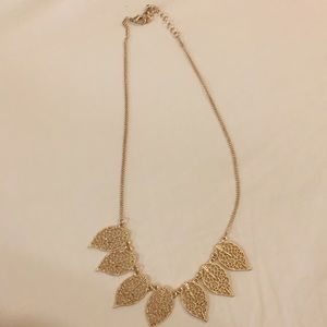 Women Gold Leaves Necklace